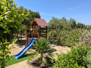 Playground with swing