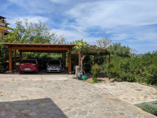 Parking space with cars